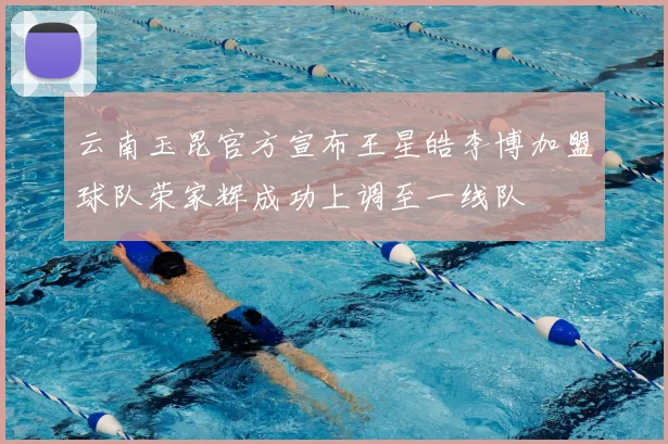 云南玉昆官方宣布王星皓李博加盟球队荣家辉成功上调至一线队