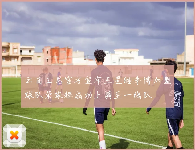 云南玉昆官方宣布王星皓李博加盟球队荣家辉成功上调至一线队